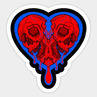 Skull heart Sticker